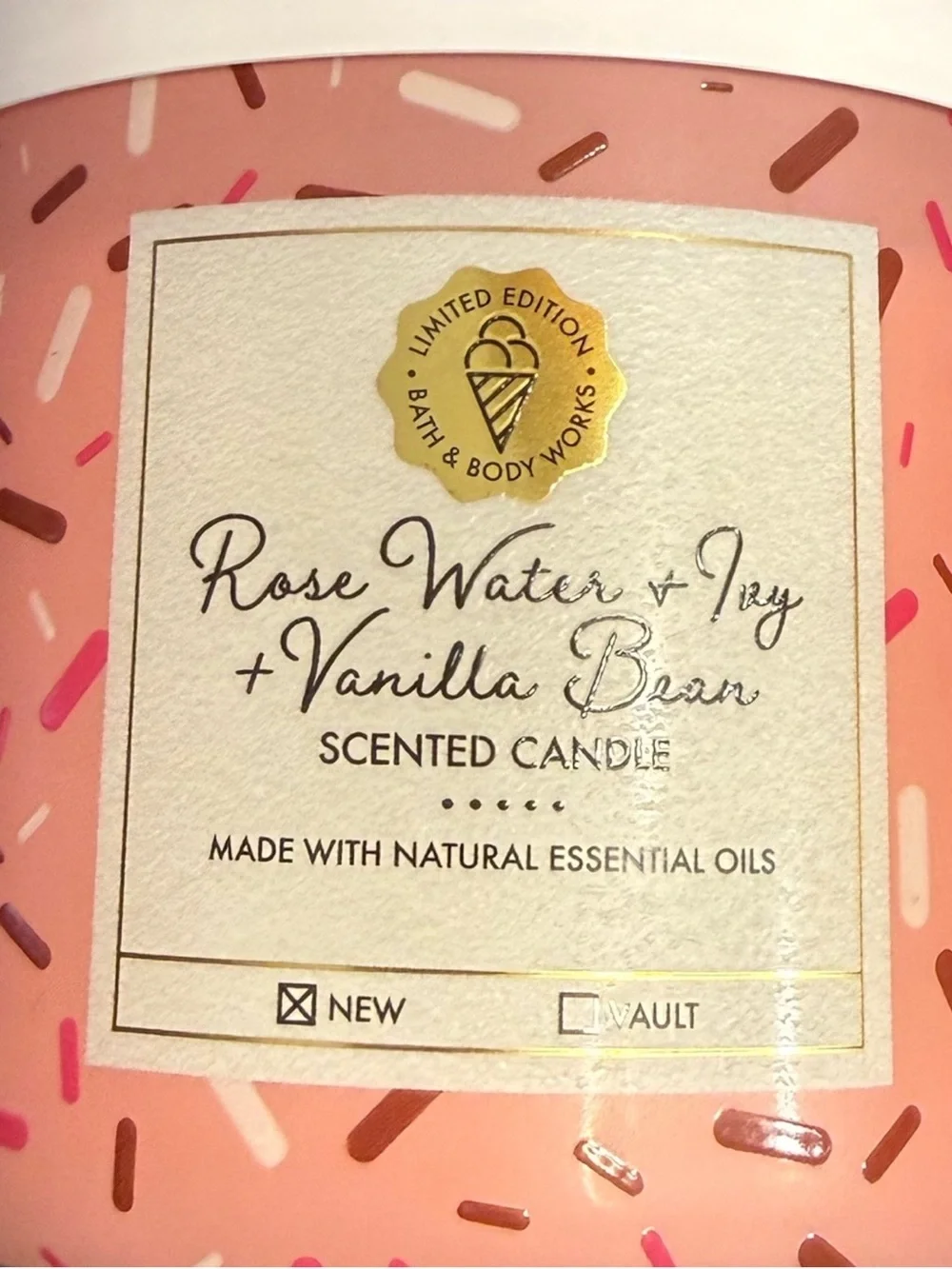 Rose Water and Ivy and Vanilla Bean Candle